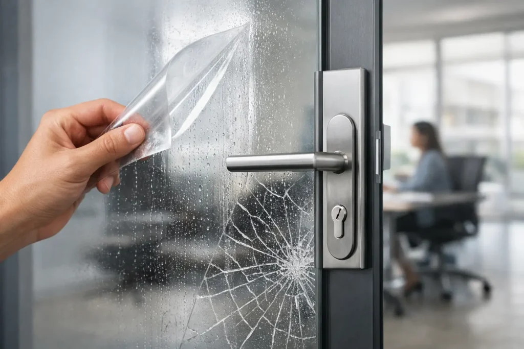 Safety Film for Glass Doors: What It Does