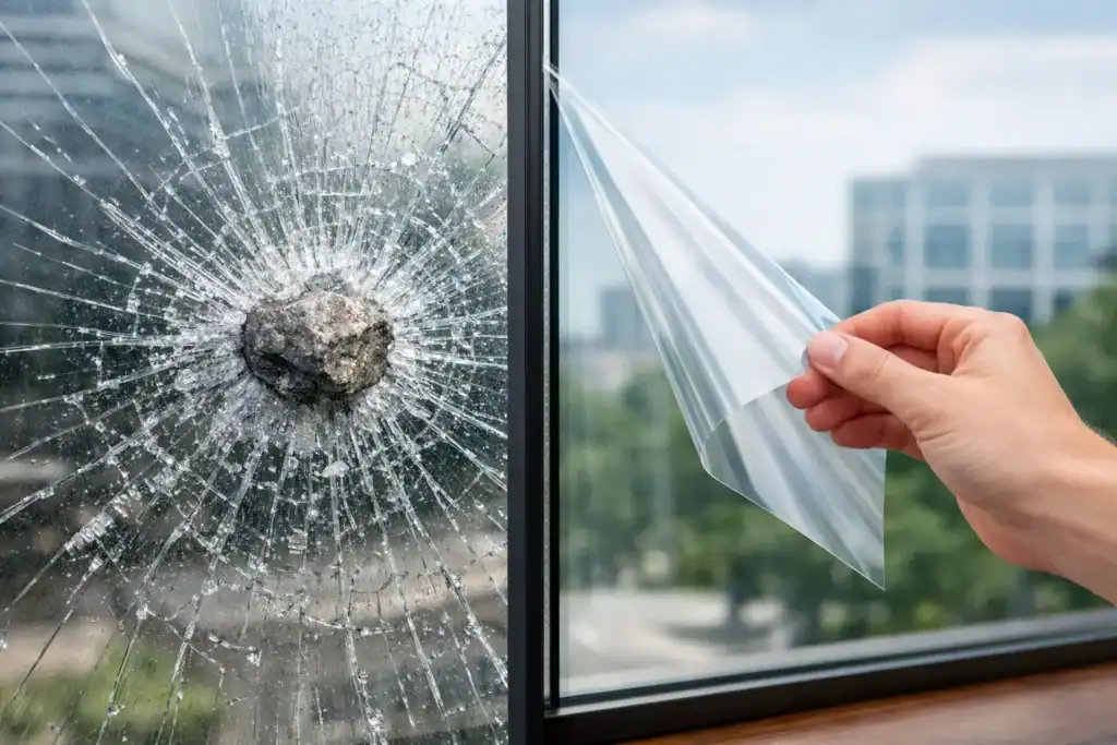 How Anti Shatter Window Film Protects Glass